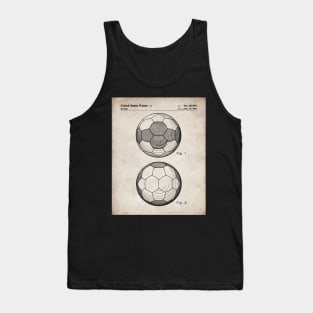 Soccer Ball Patent - Soccer Player Team Coach Art - Antique Tank Top